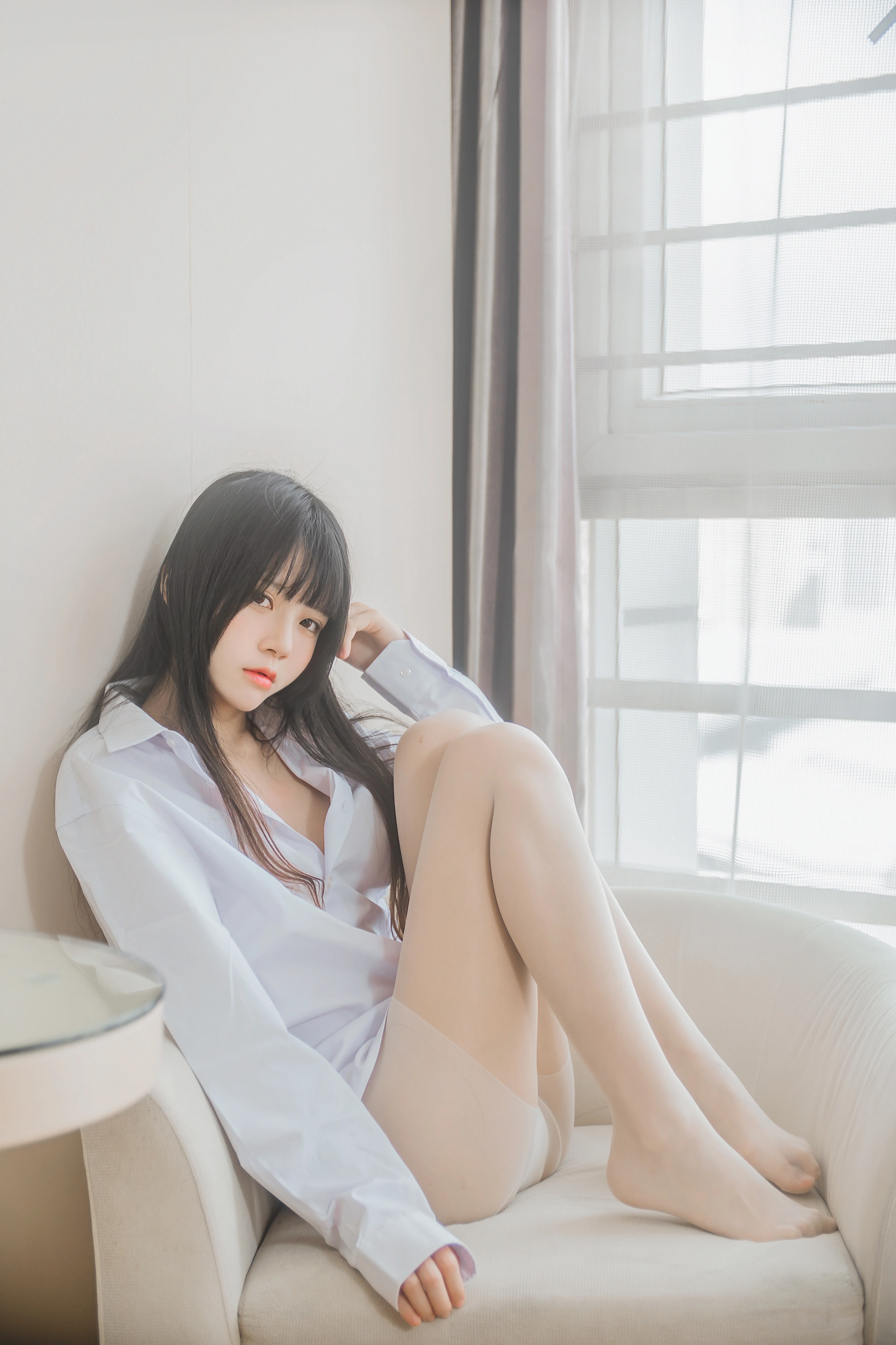 桜桃喵 - NO.070 白衬衫散发 3