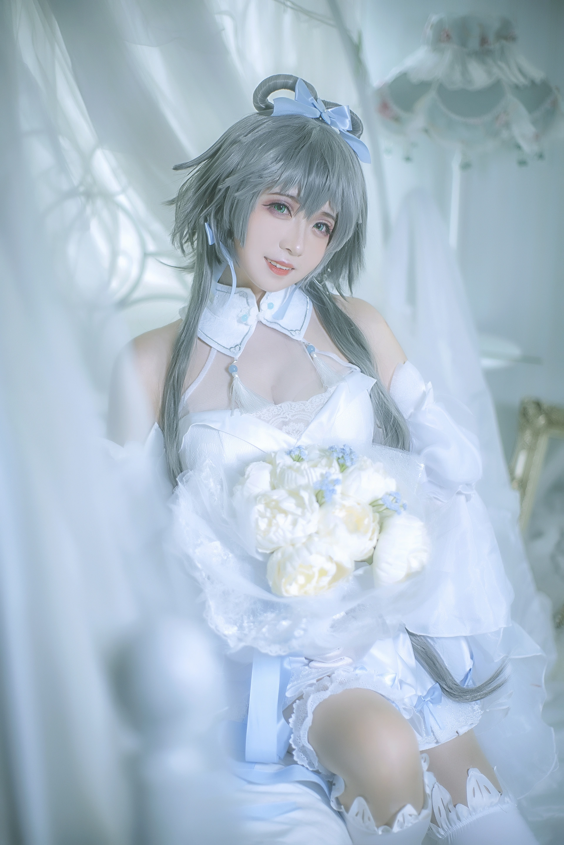 渊秧 - NO.09 Vocaloid洛天依婚纱cos 3