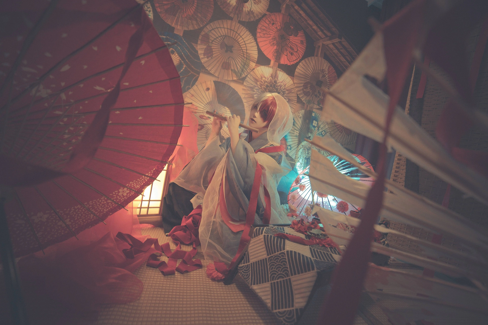 渊秧 - NO.12 我的英雄学院 轰焦冻-花祭和服cos 3